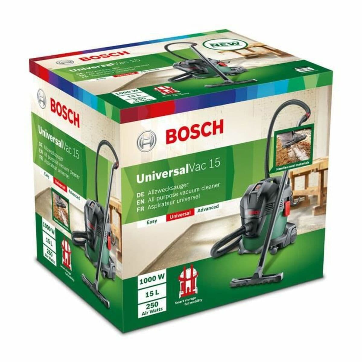 Mitrais un sausais putekļu sūcējs BOSCH Universalvac 15 1000 W 26 kPa 15 L 65 L - Image 3