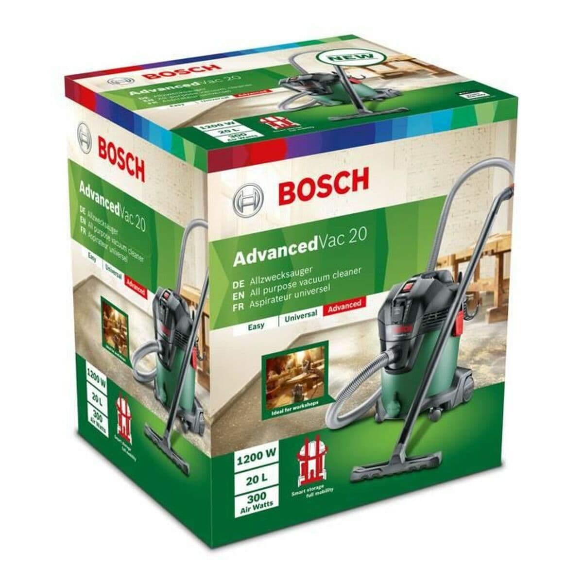 Tolmuimeja märg- ja kuivpuhastuseks BOSCH  Advancedvac 20 1200 W 26 kPa 20 L - Image 2
