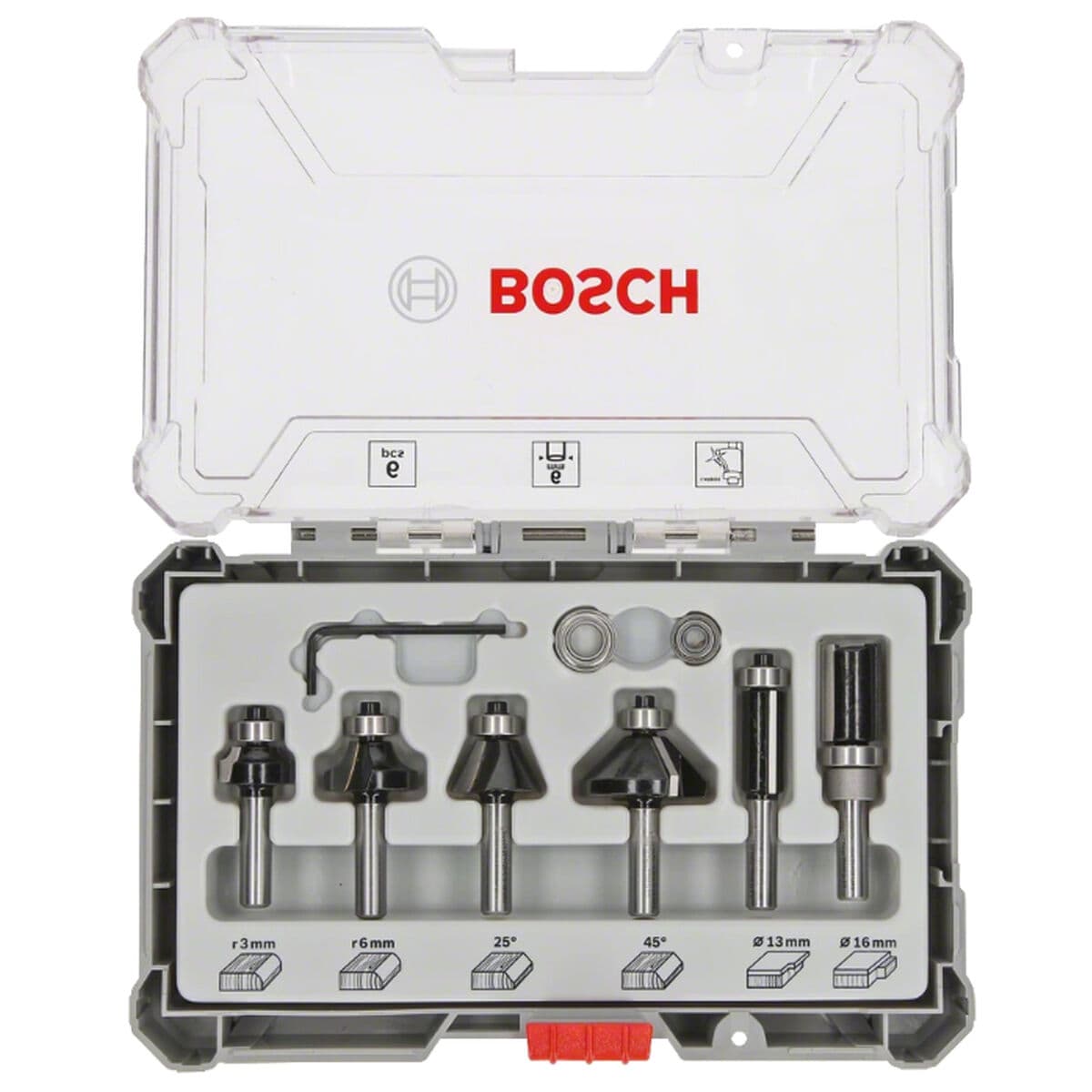 Mehrzweck-Fräser-Set BOSCH 6 mm 6 Stücke - Image 2