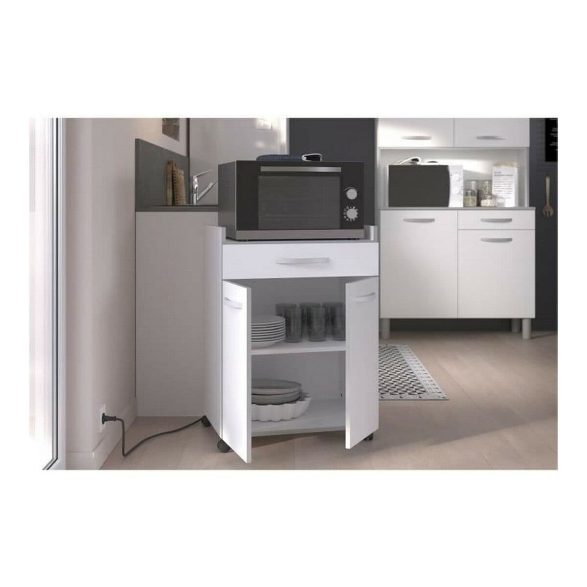 Konyhai kocsi Ekipa Harmony Fehér 60 x 44,5 x 81 cm - Image 4
