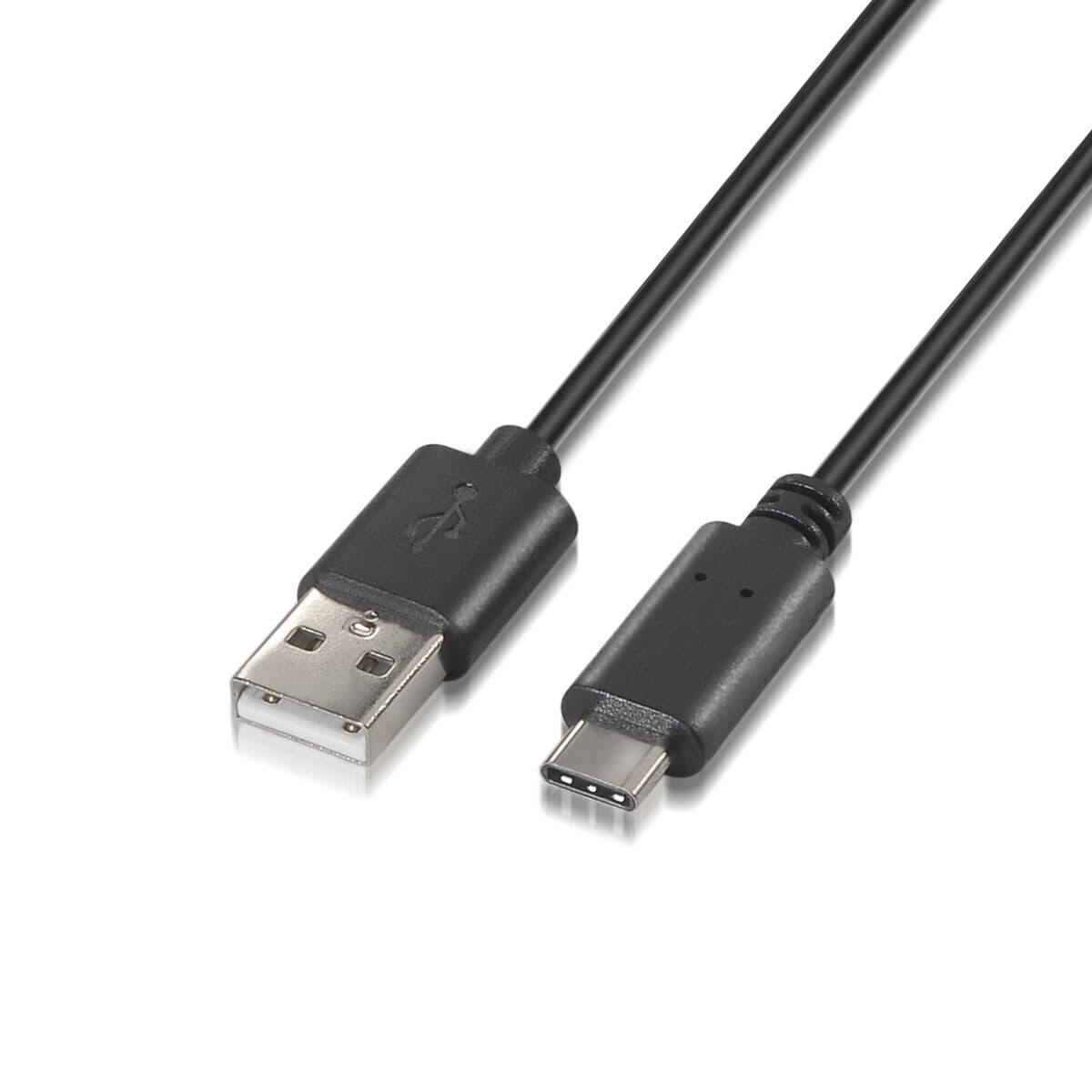 USB A - USB-C kabelis Aisens A107-0052 Juoda 2 m