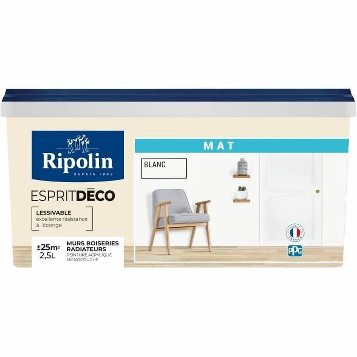 Måla Ripolin Vit 2,5 L