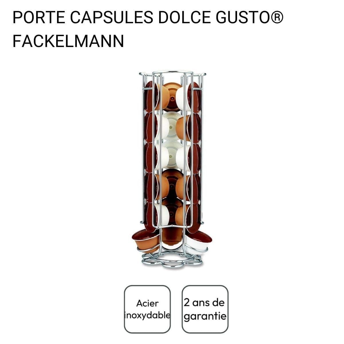 Coffee Capsule Organiser Fackelmann Grey Stainless steel Plastic 3 X 11 X 32 CM 14 X 39 X 29 CM - Image 3