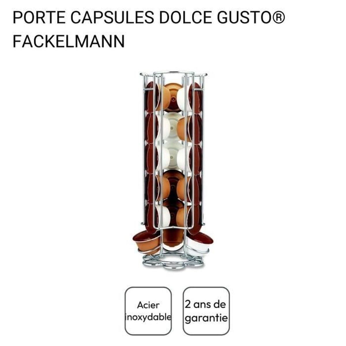Coffee Capsule Organiser Fackelmann Grey Stainless steel Plastic 3 X 11 X 32 CM 14 X 39 X 29 CM - Image 10