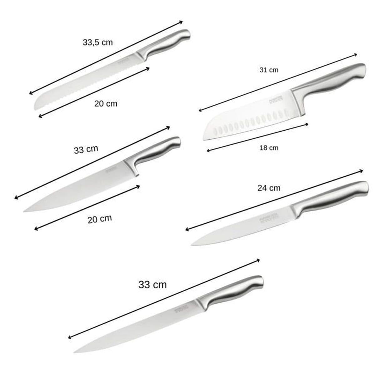 Peilių rinkinys Nirosta Plienas Nerūdijantis plienas - Image 3