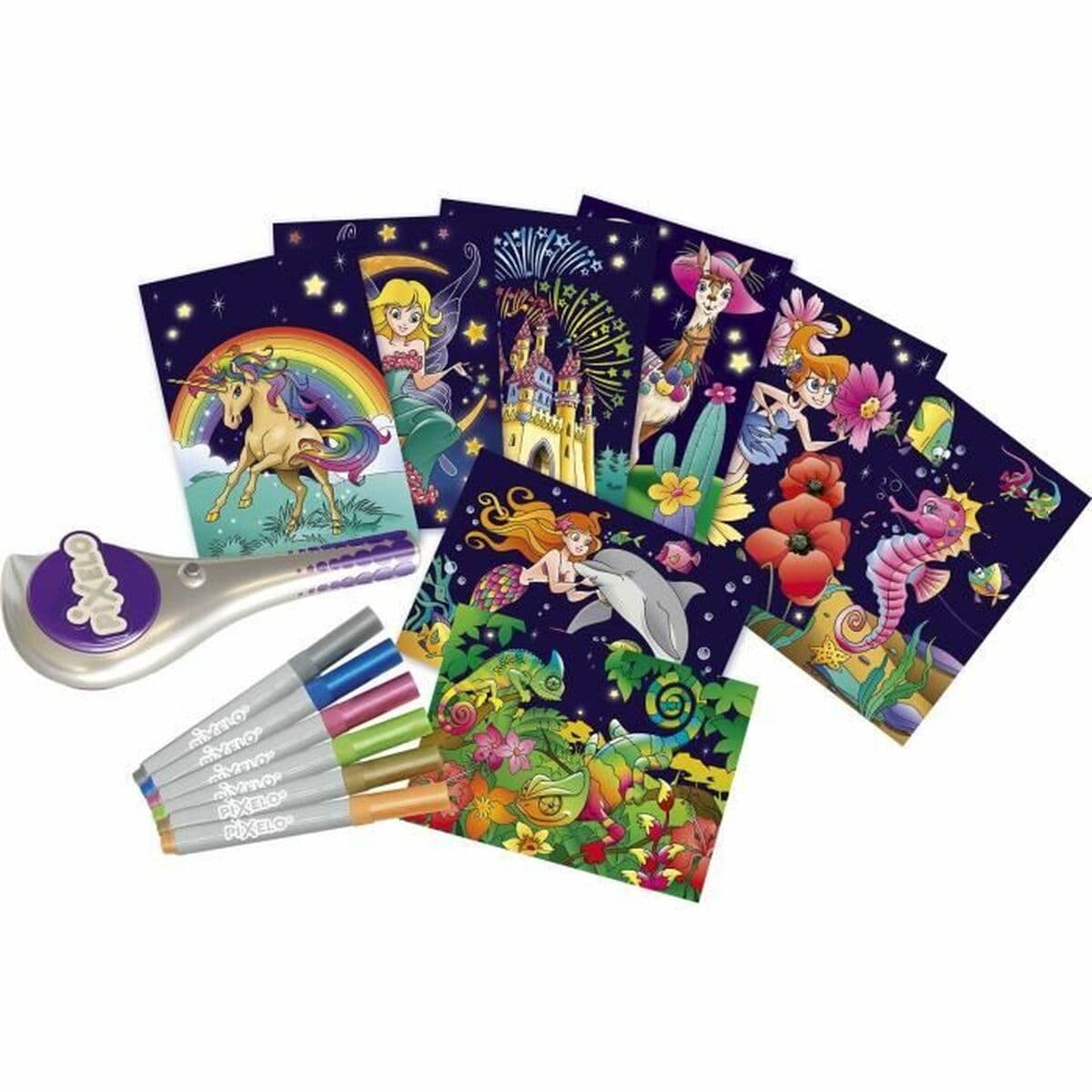 Väritettävät kuvat Lansay Pixelo Coloring game Metal box - Image 5