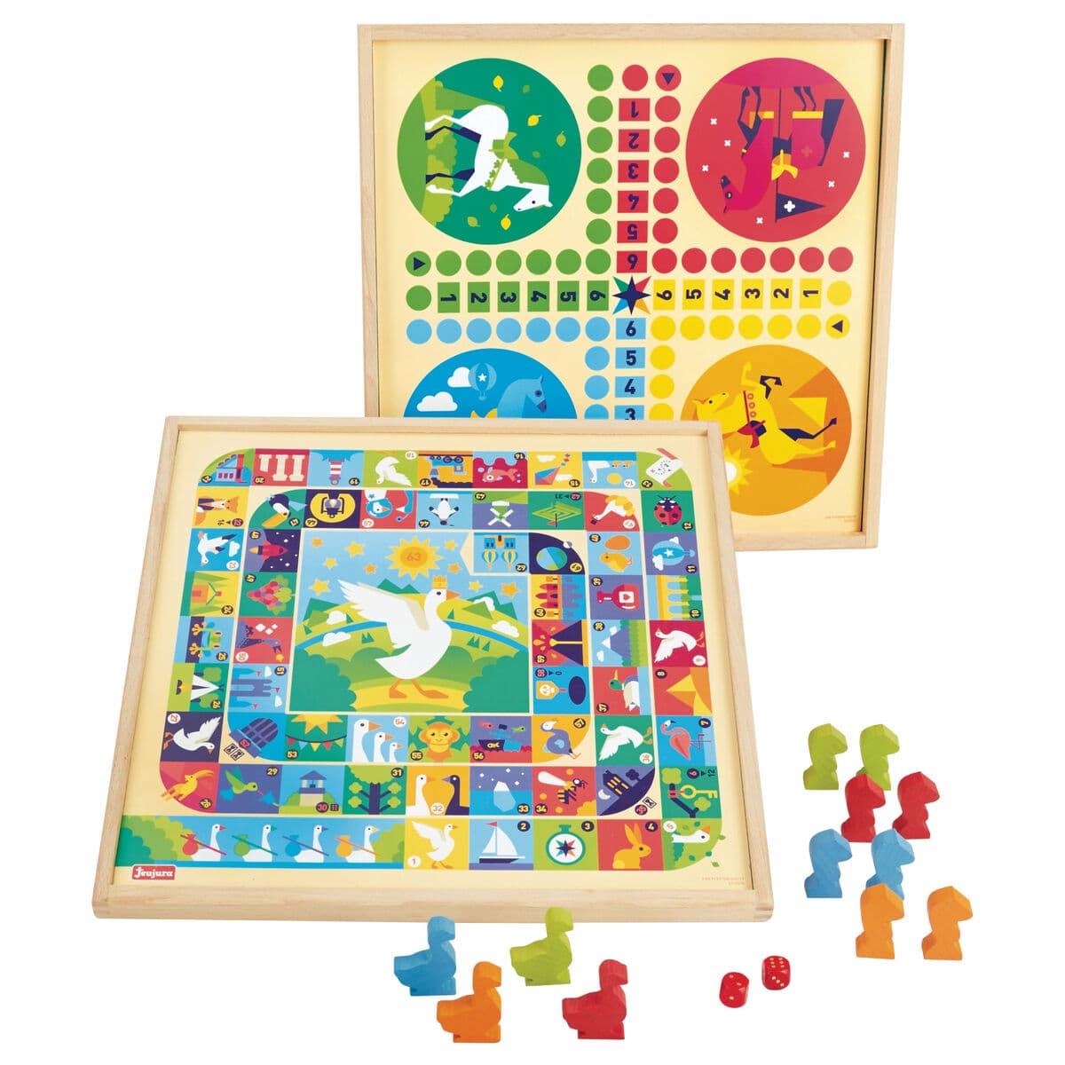 Juego de Mesa Jeujura Game of goose and small horses 33 x 33 x 2 cm - Image 2