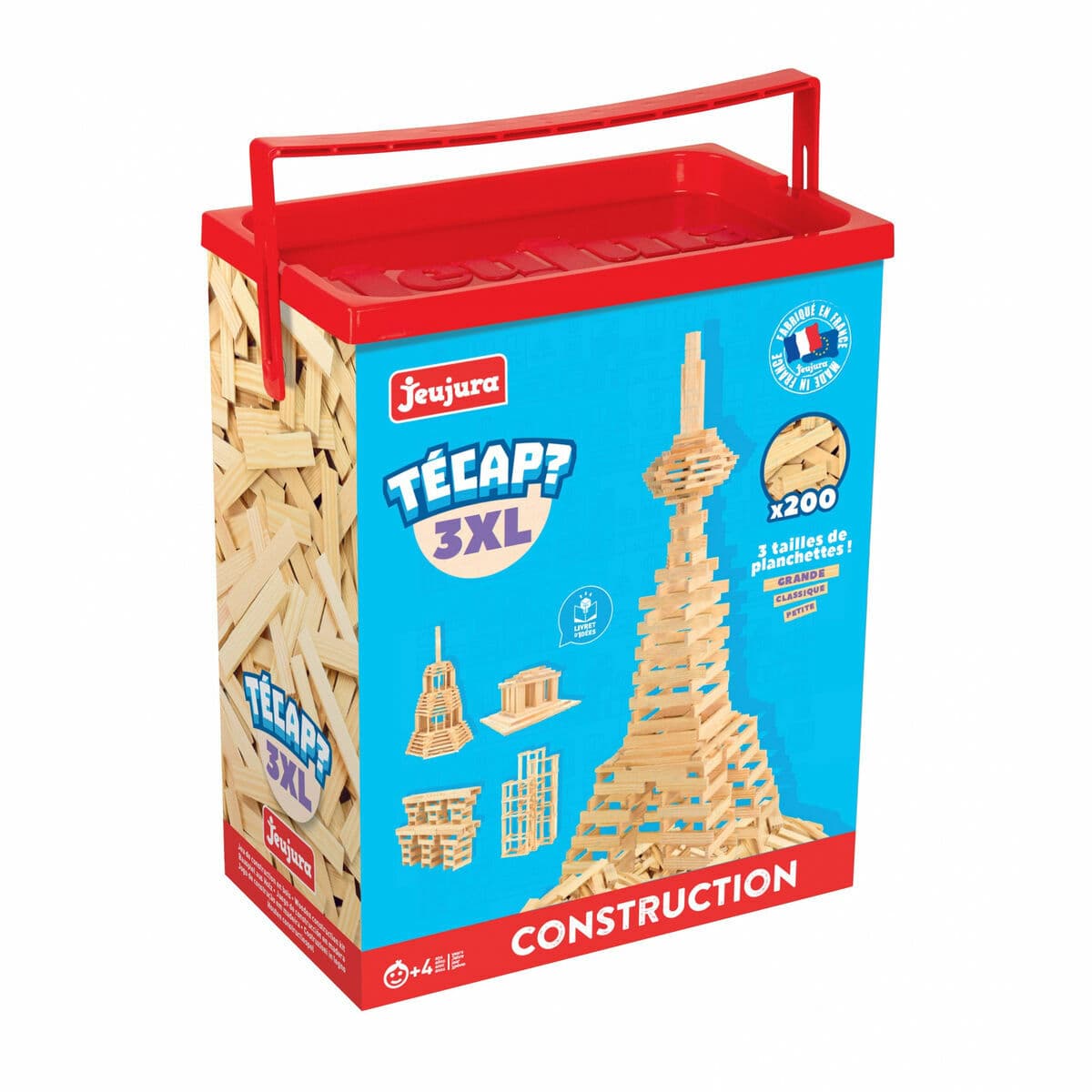 Bote con Bloques de Construcción Jeujura TECAP? 3XL 200 Piezas - Image 2