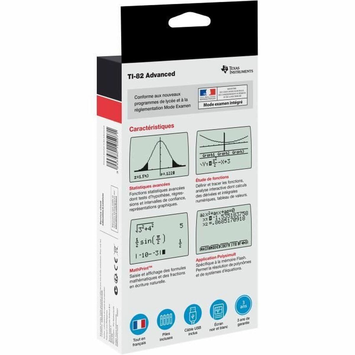 Calculadora Científica Texas Instruments Negro 11 x 5 x 25 cm - Image 3