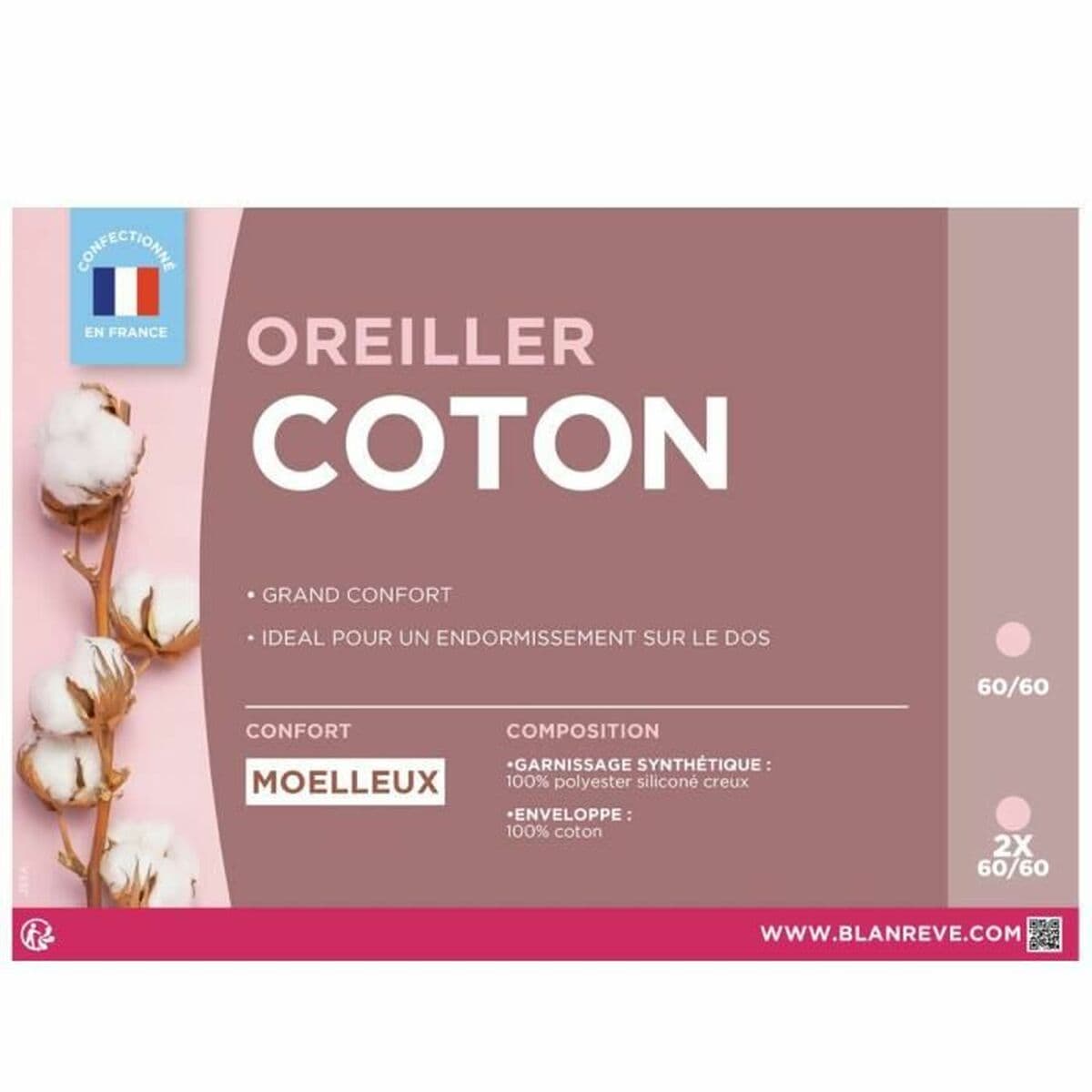 Spilvens Blanreve Balts 60 x 60 cm - Image 3