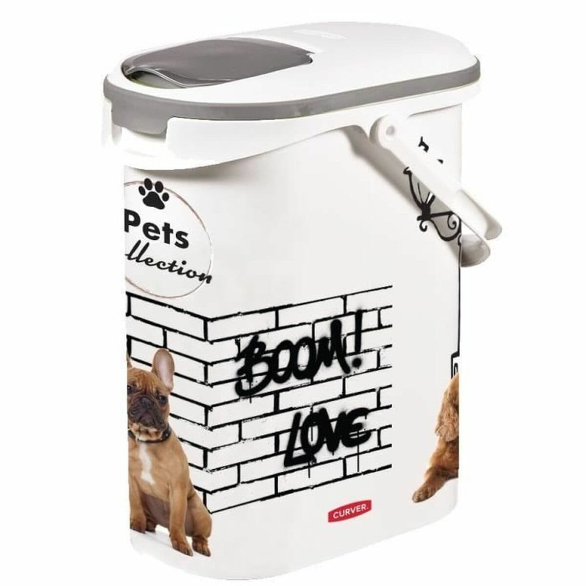 Dåse til dyrefoder Curver Pets Collection Hvid 10 L - Image 2