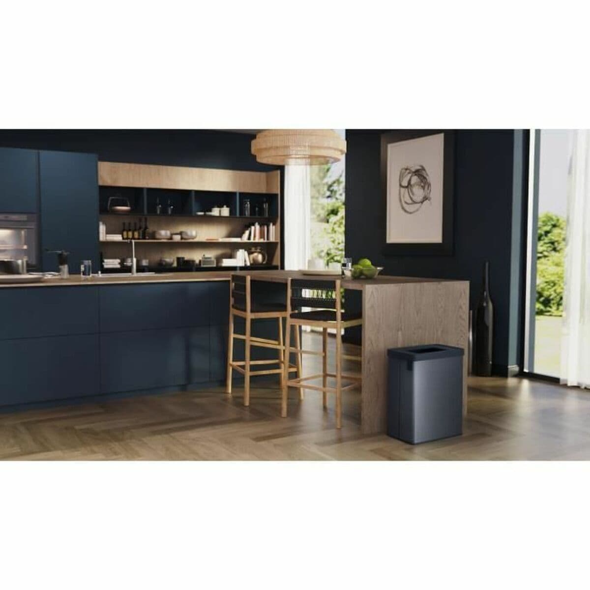 Cubo de Basura para Reciclaje Curver VERTO Azul 54 L Plástico - Image 5