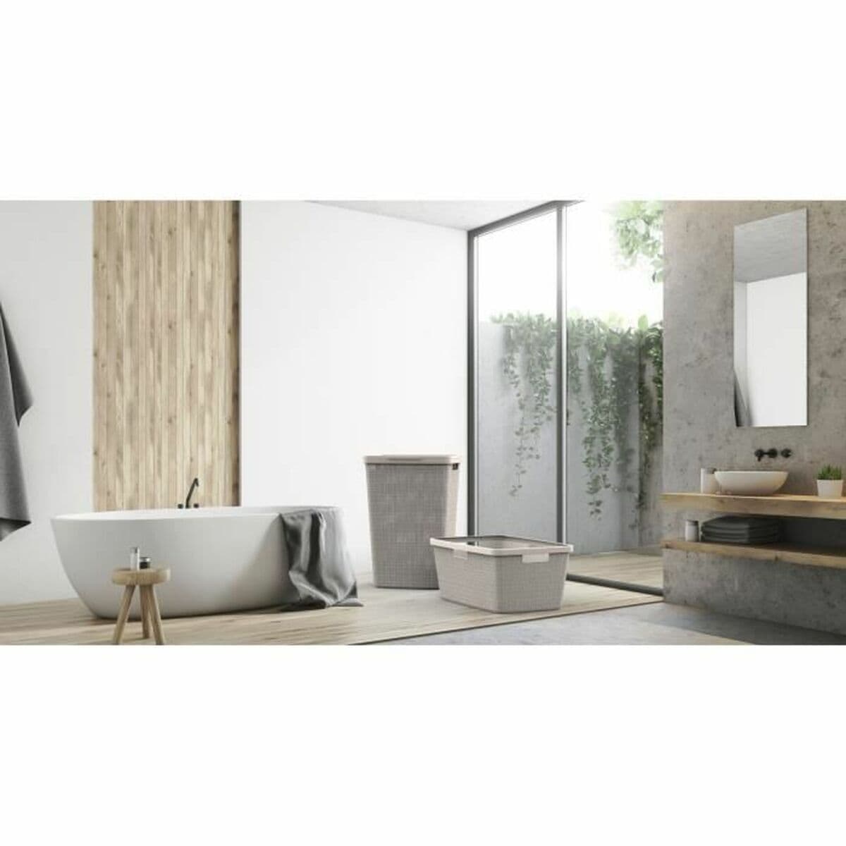 Tvättkorg Curver Vit - Image 3