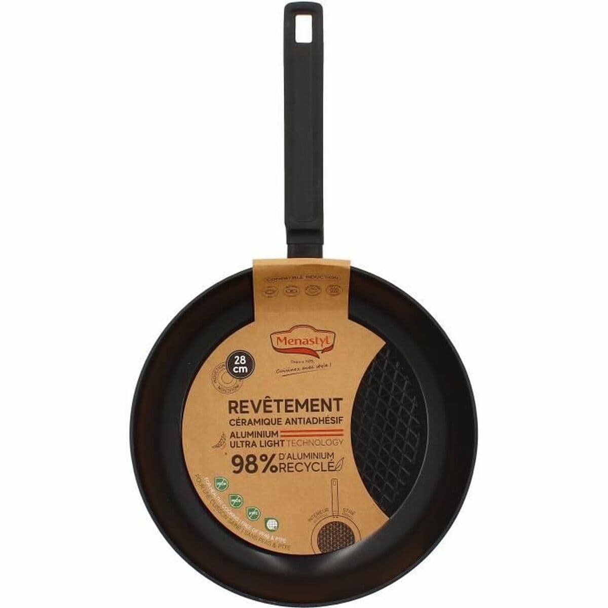 Stekpanna Menastyl Svart Smitt aluminium Ø 28 cm - Image 2