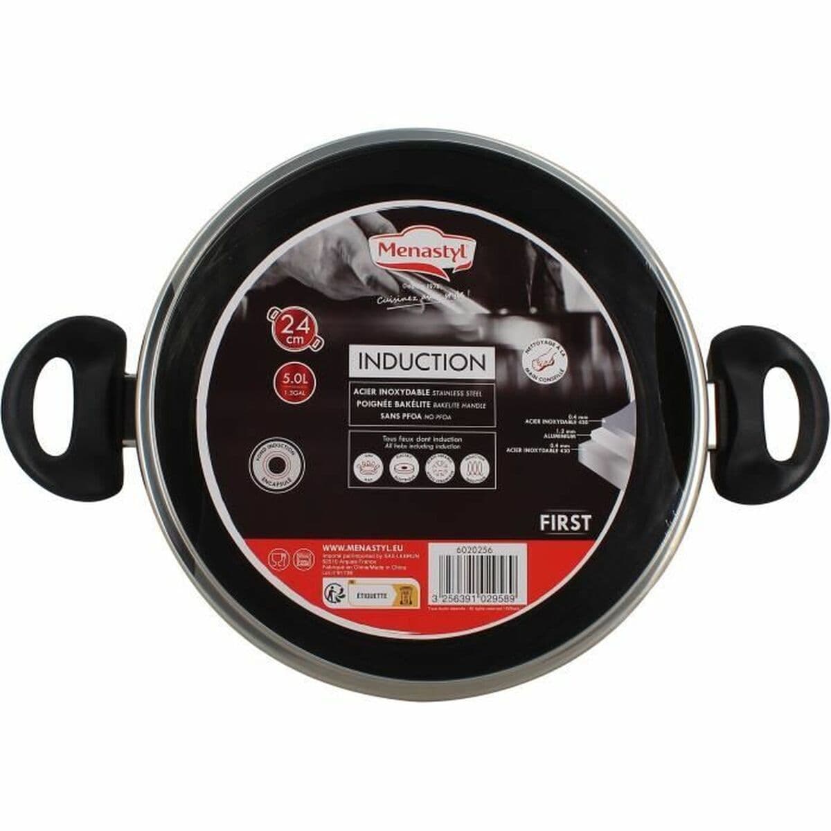 Kasserolle Menastyl Grau 5 L Ø 24 cm - Image 2