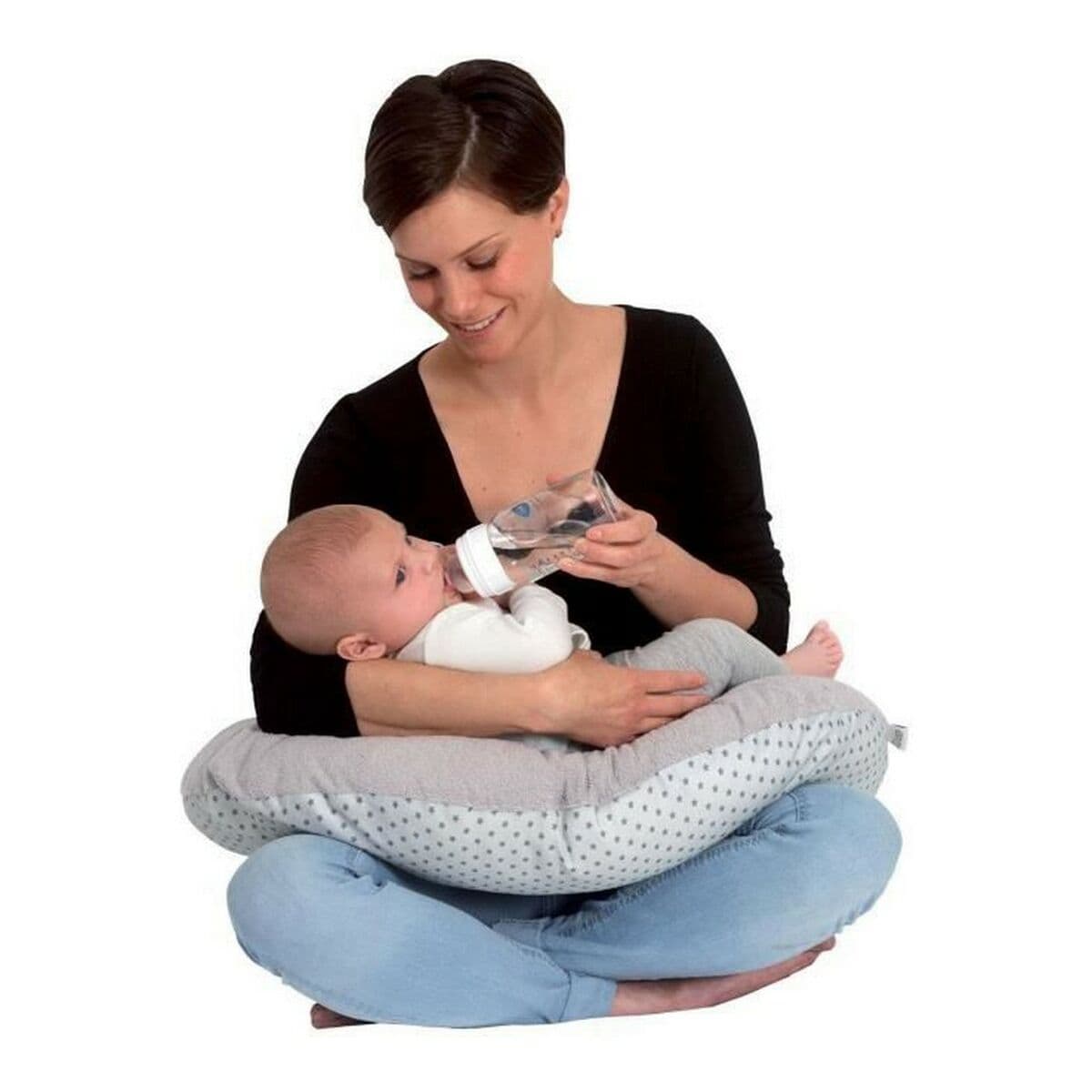 Breastfeeding Cushion Tineo Polka Dots Grey - Image 3