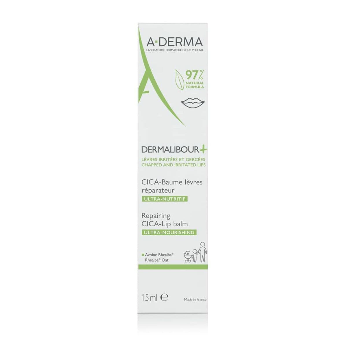 Lipbalsem A-Derma Cica 15 ml