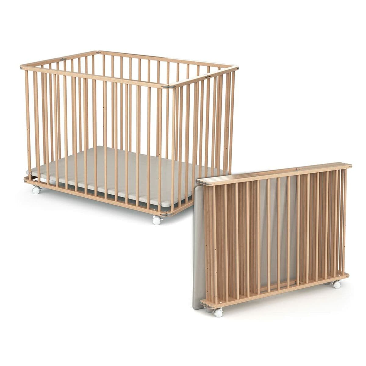 Parque de juegos WEBABY Beige 70 x 100 cm - Image 9