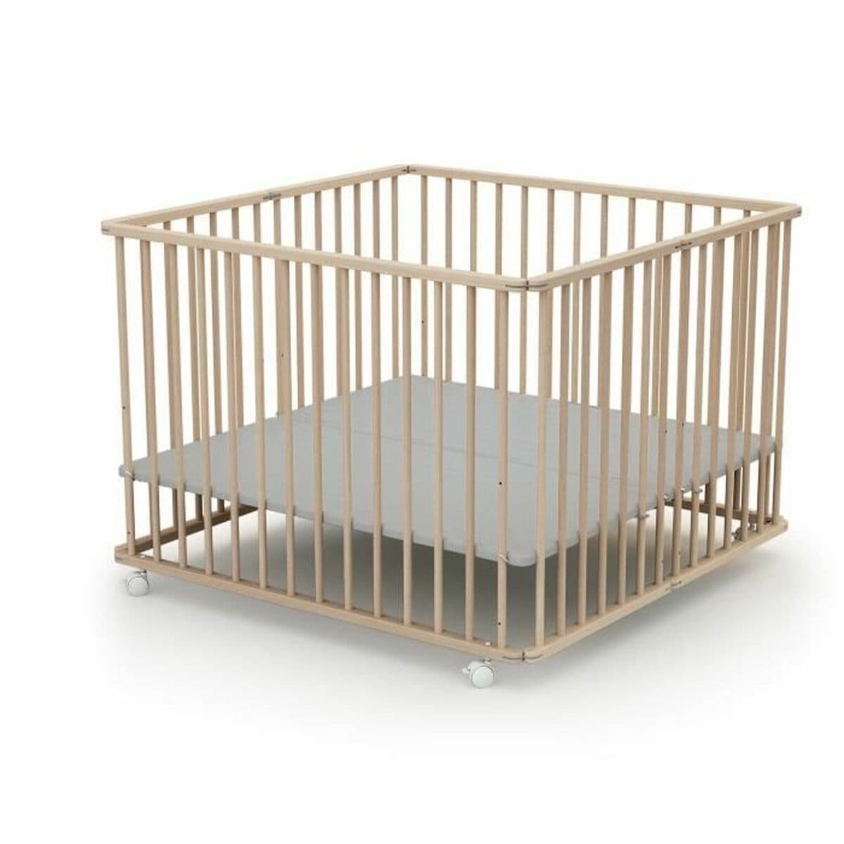 Parque de juegos WEBABY 100 x 100 cm Beige - Image 3