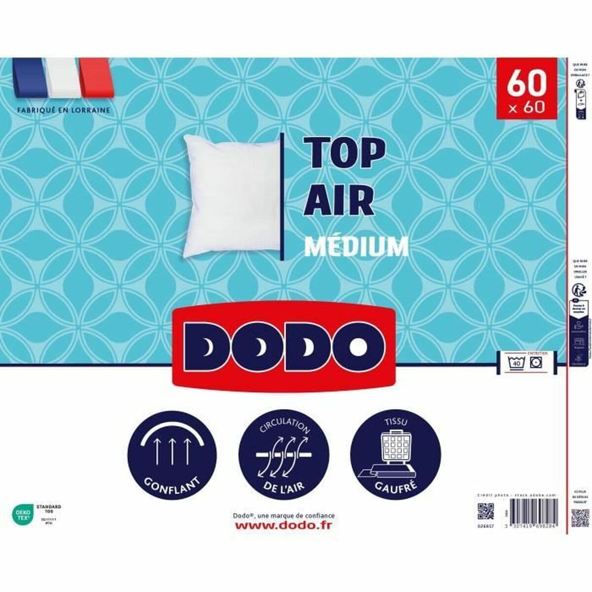 Spilvens DODO MEDIUM TOP AIR Balts 60 x 60 cm - Image 2