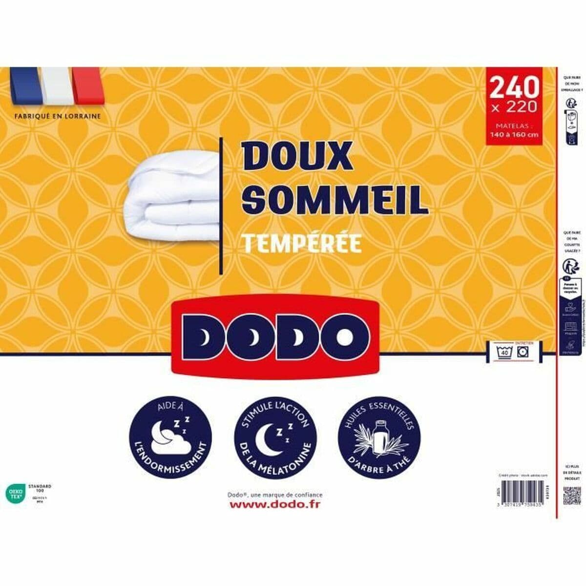 Dyne DODO DOUX SOMMEIL Hvit 300 g/m² 220 x 240 cm - Image 2