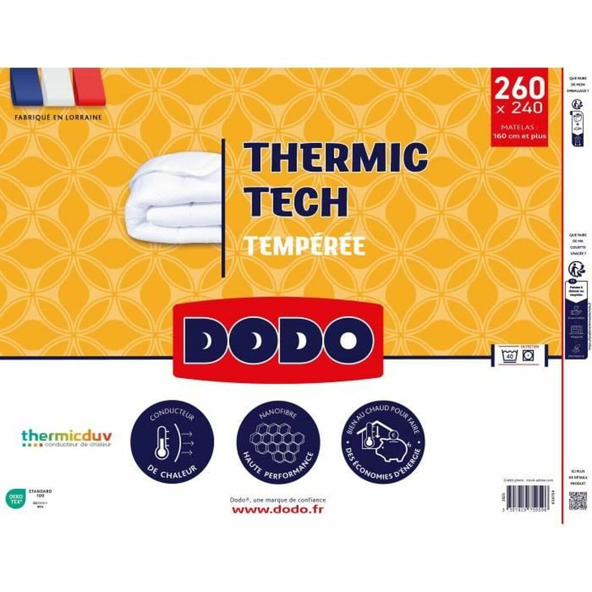 Piumino Letto DODO THERMIC TECH Bianco 250 g/m² 240 x 260 cm - Image 2