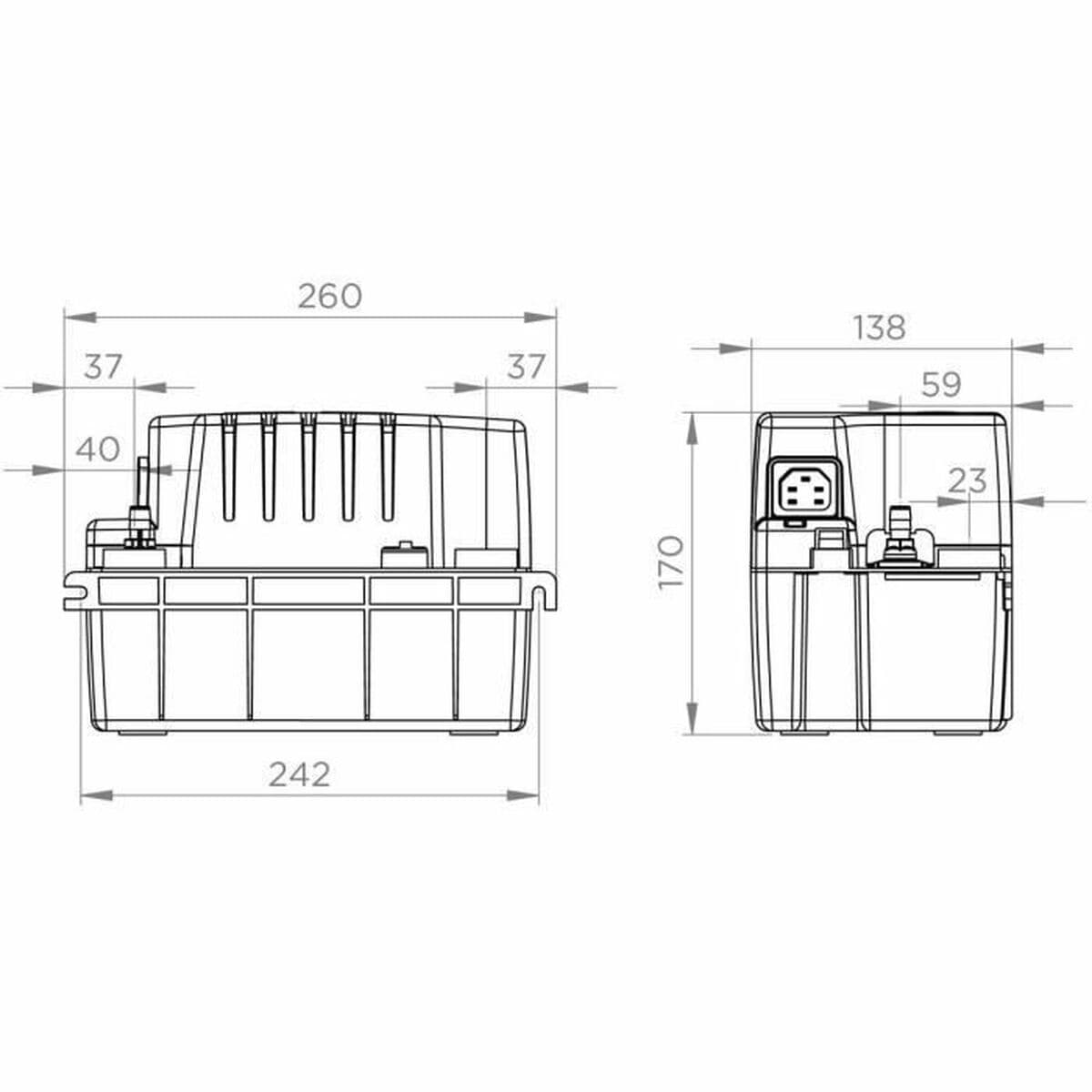 Pompă de ridicare a condensului SFA Sanicondens Pro V02 450 g - Image 3