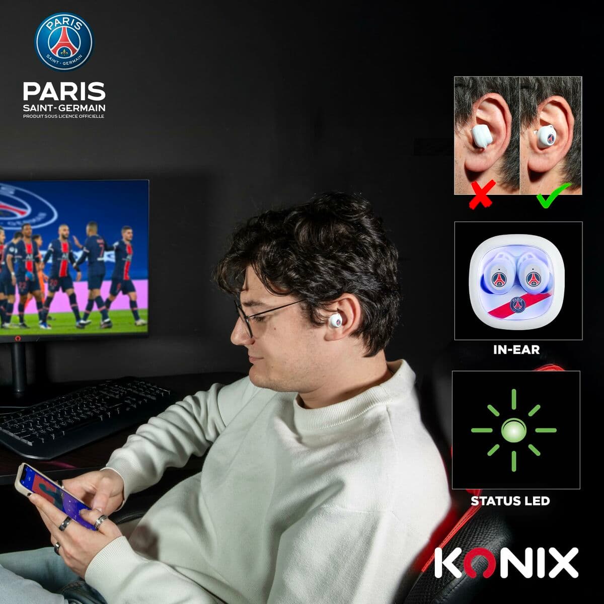 Casque KONIX Blanc - Image 7