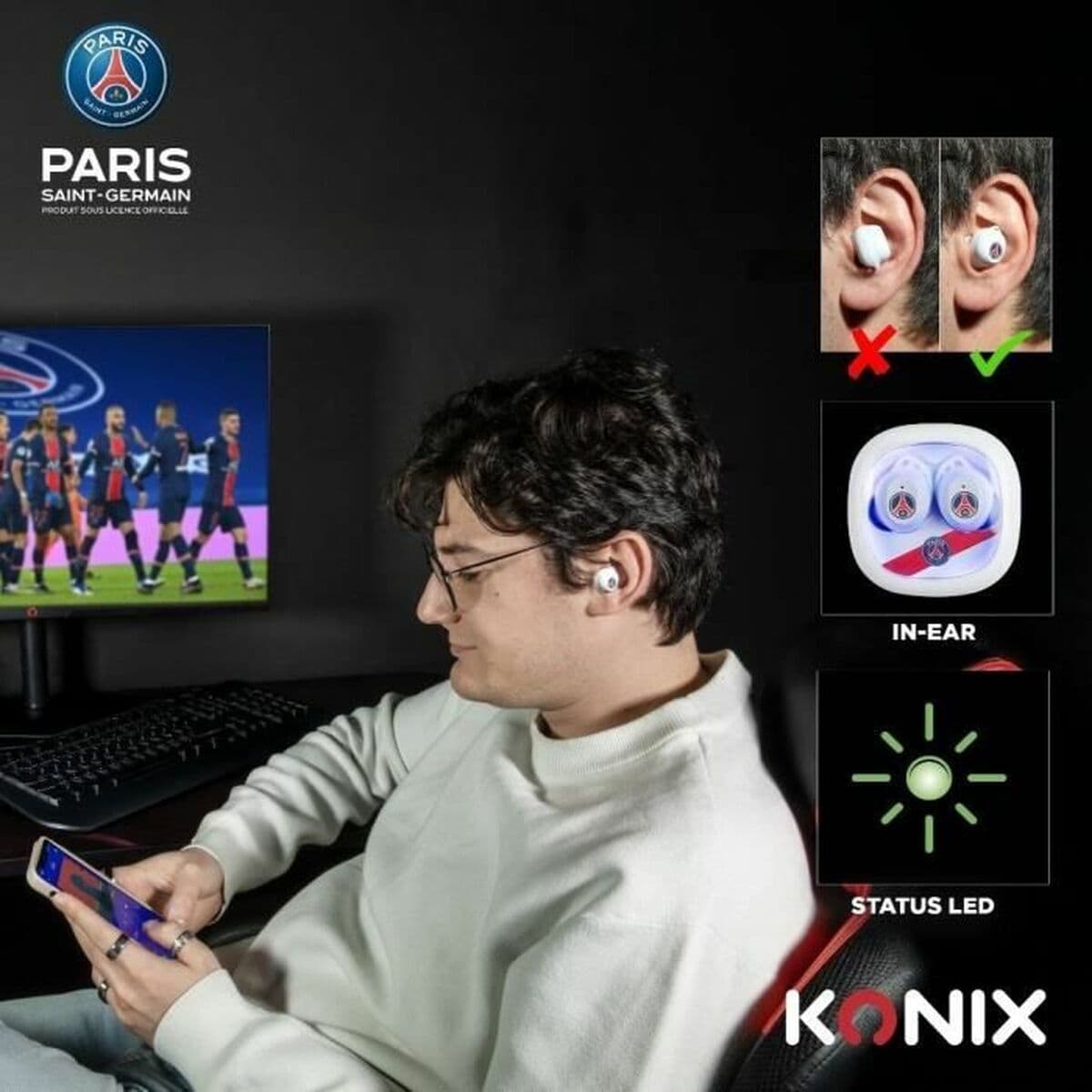 Casque KONIX Blanc - Image 12