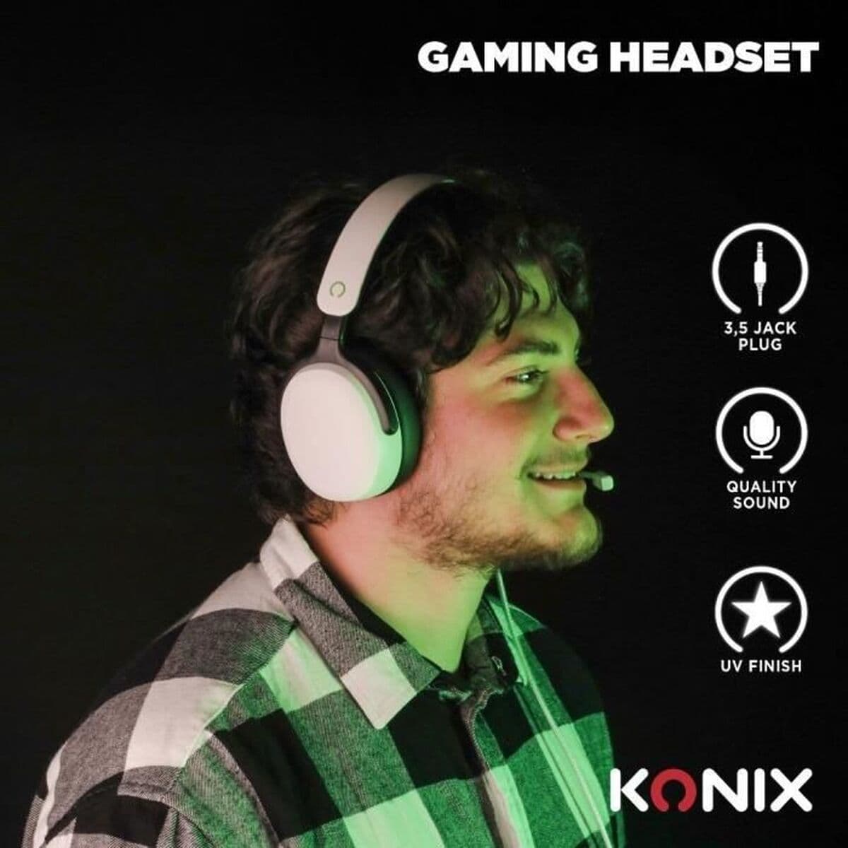 Casque KONIX Noir - Image 3