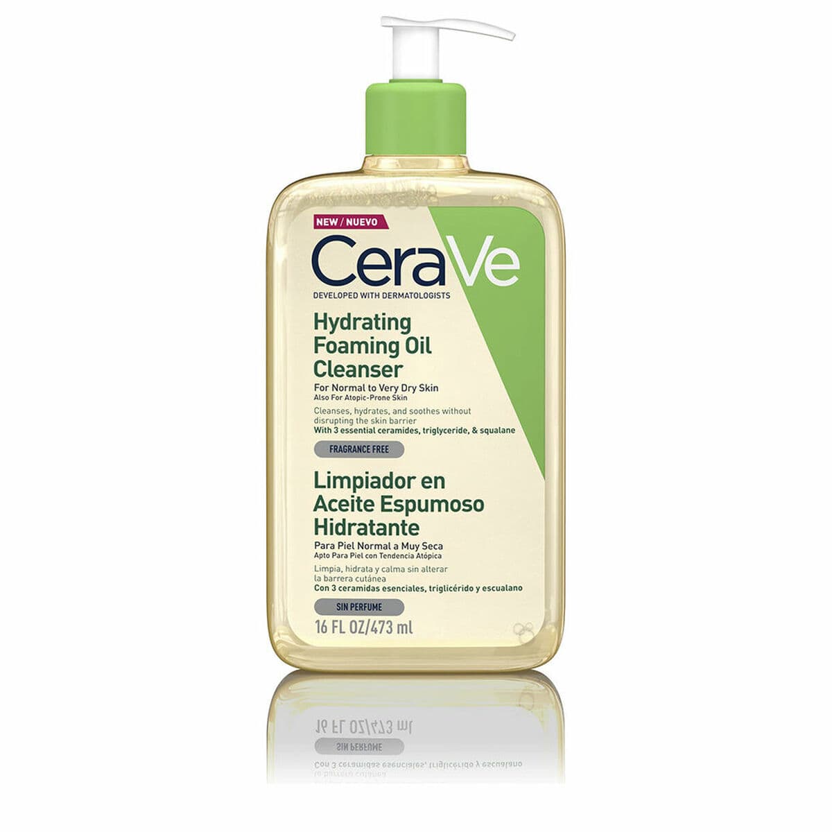 Aceite Hidratante CeraVe Hydrating Foaming Oil Cleanser 473 ml Espuma Limpiador