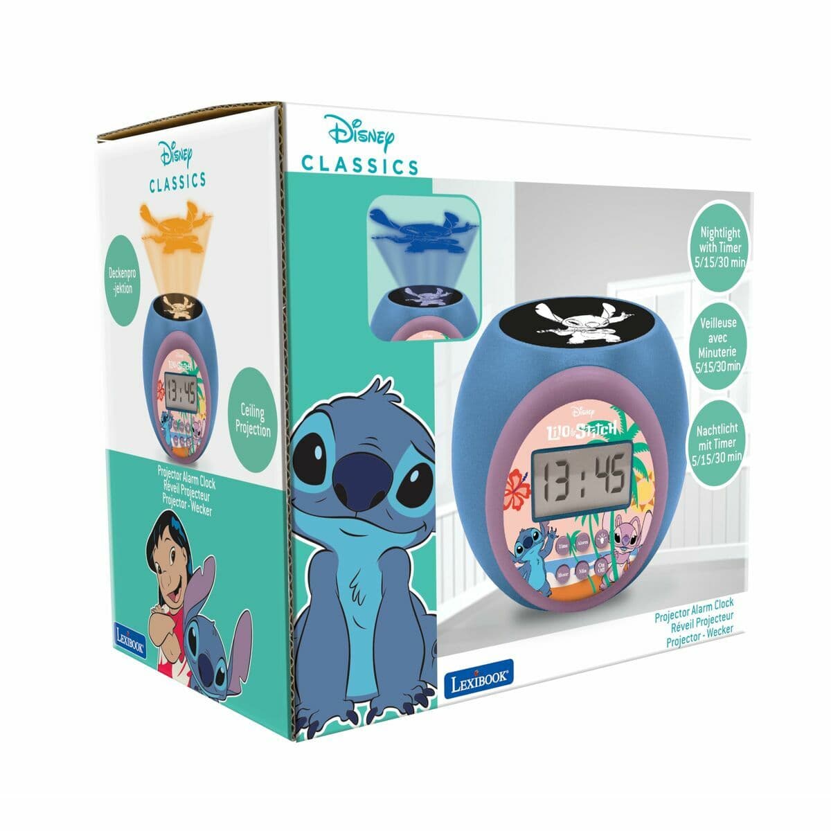 Radio Despertador con Proyector LCD Lexibook Stitch - Image 18