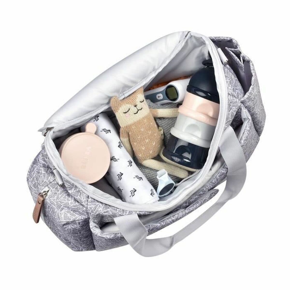 Bolso Cambiador de Pañales Béaba Sydney Jungle Gris - Image 3