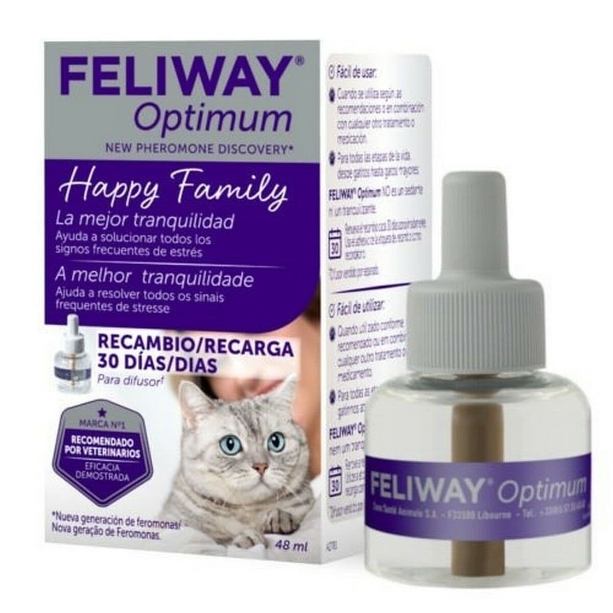 Recambio para difusor de feromonas Ceva Happy Family 48 ml Gato