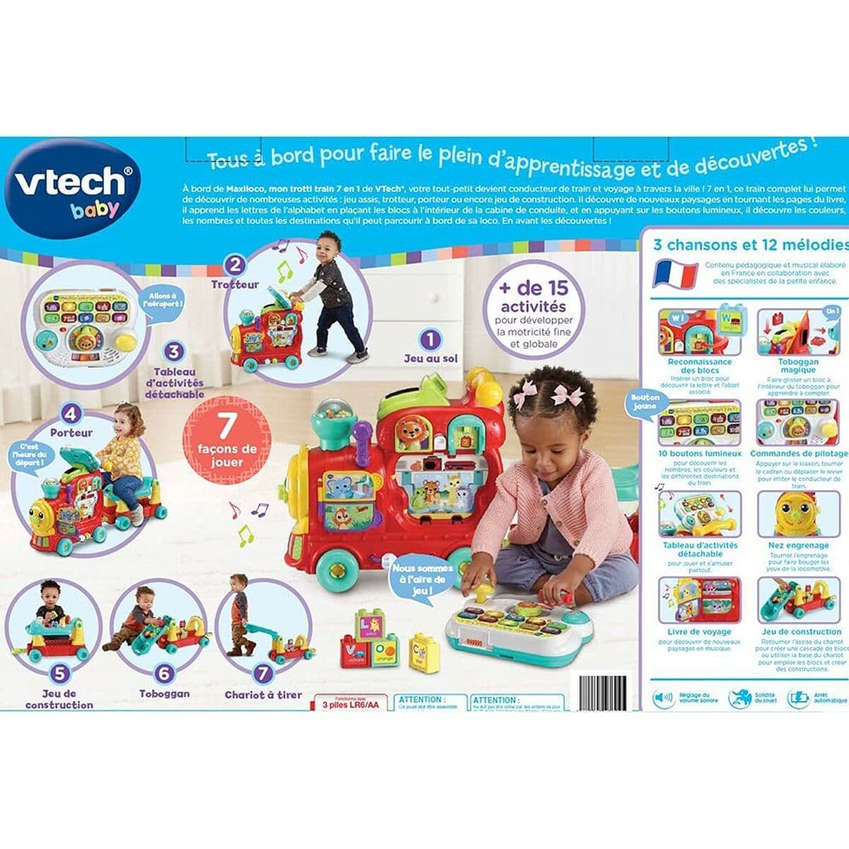 Correpasillos Vtech Baby Maxiloco Mon Trotti Treno 7 In 1 (FR) - Image 9