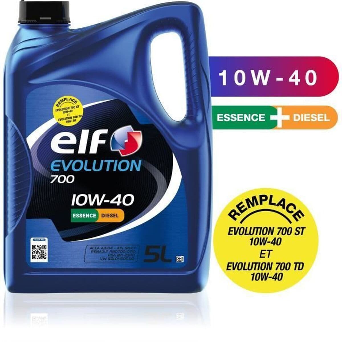 Olej do Silnika Samochodowego Elf Evolution 700 10W40 5 L - Image 3
