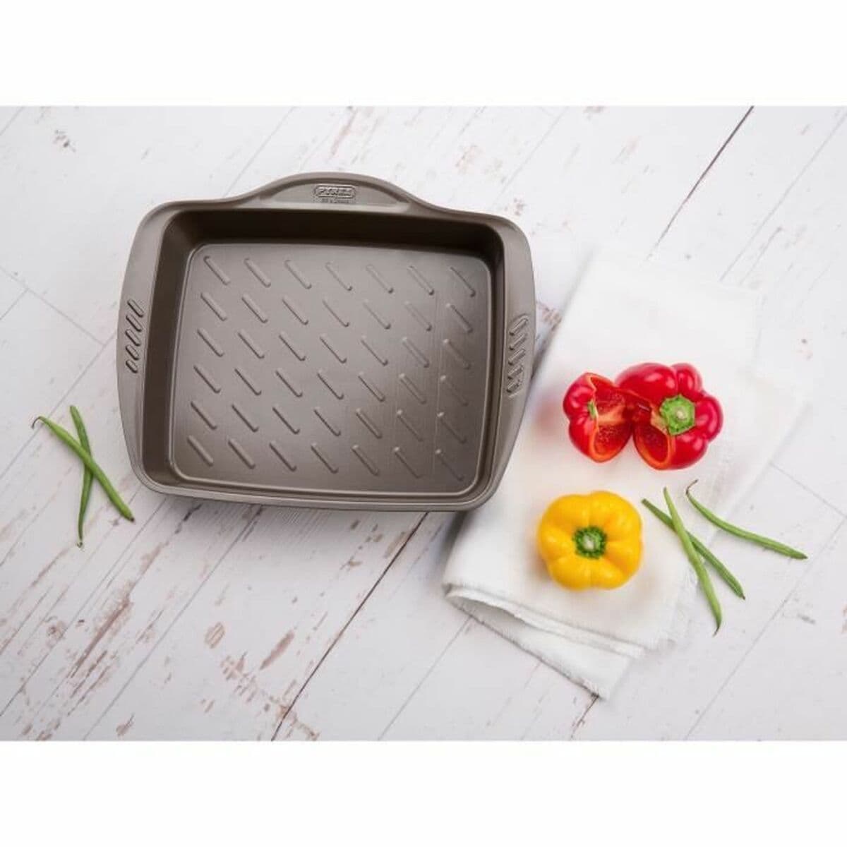 Non-Stick oven Tray Pyrex Brown Black Metal Steel - Image 13