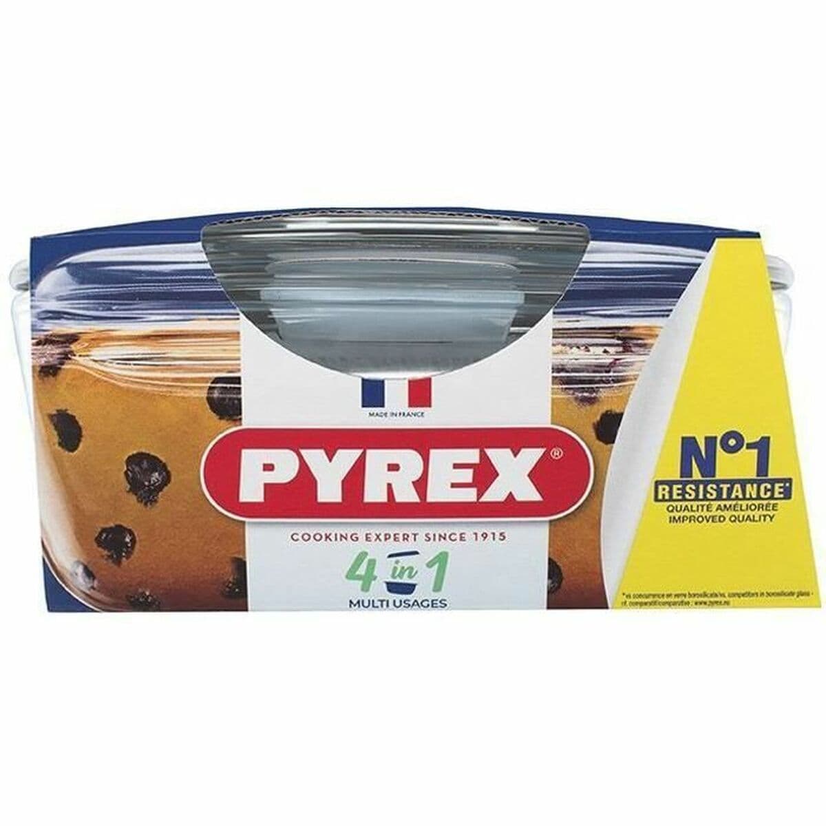 Caserolă Cu Capac Pyrex 1,4 L 18 x 9 x 21 cm Alb Transparent Sticlă - Image 4