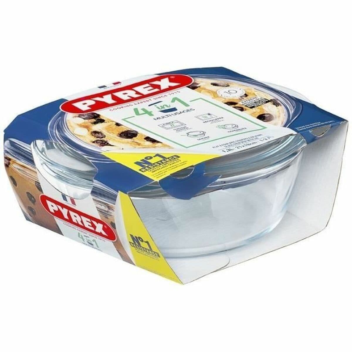 Caserolă Cu Capac Pyrex 1,4 L 18 x 9 x 21 cm Alb Transparent Sticlă - Image 5