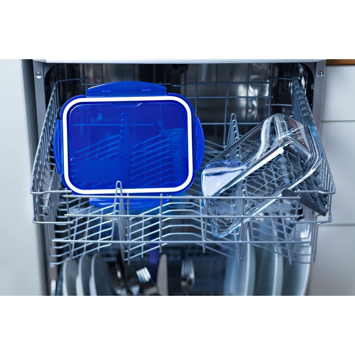 Recipiente Conservador de Alimentos Pyrex Azul Transparente Rectangular - Image 13