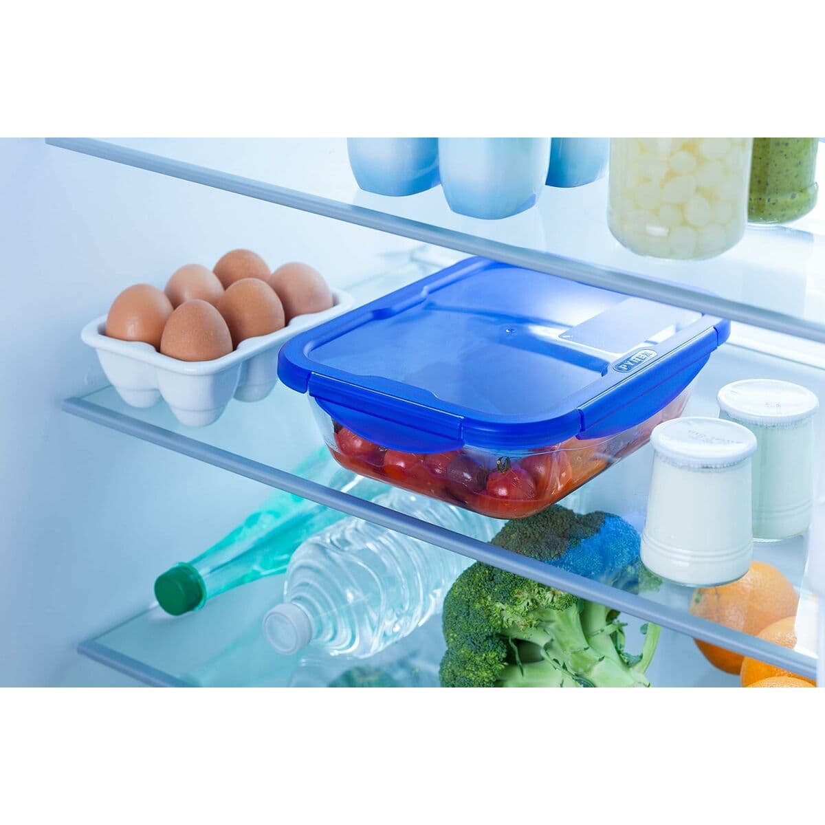 Recipiente Conservador de Alimentos Pyrex Azul Transparente Rectangular - Image 10