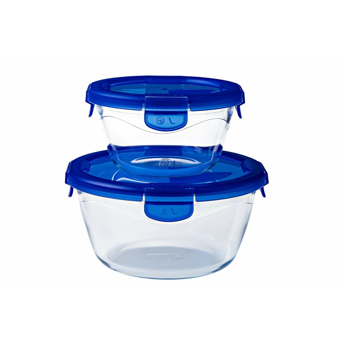 Lebensmittelbehälter Pyrex Blau Durchsichtig kreisförmig 1,6 L (6 Stücke) - Image 3