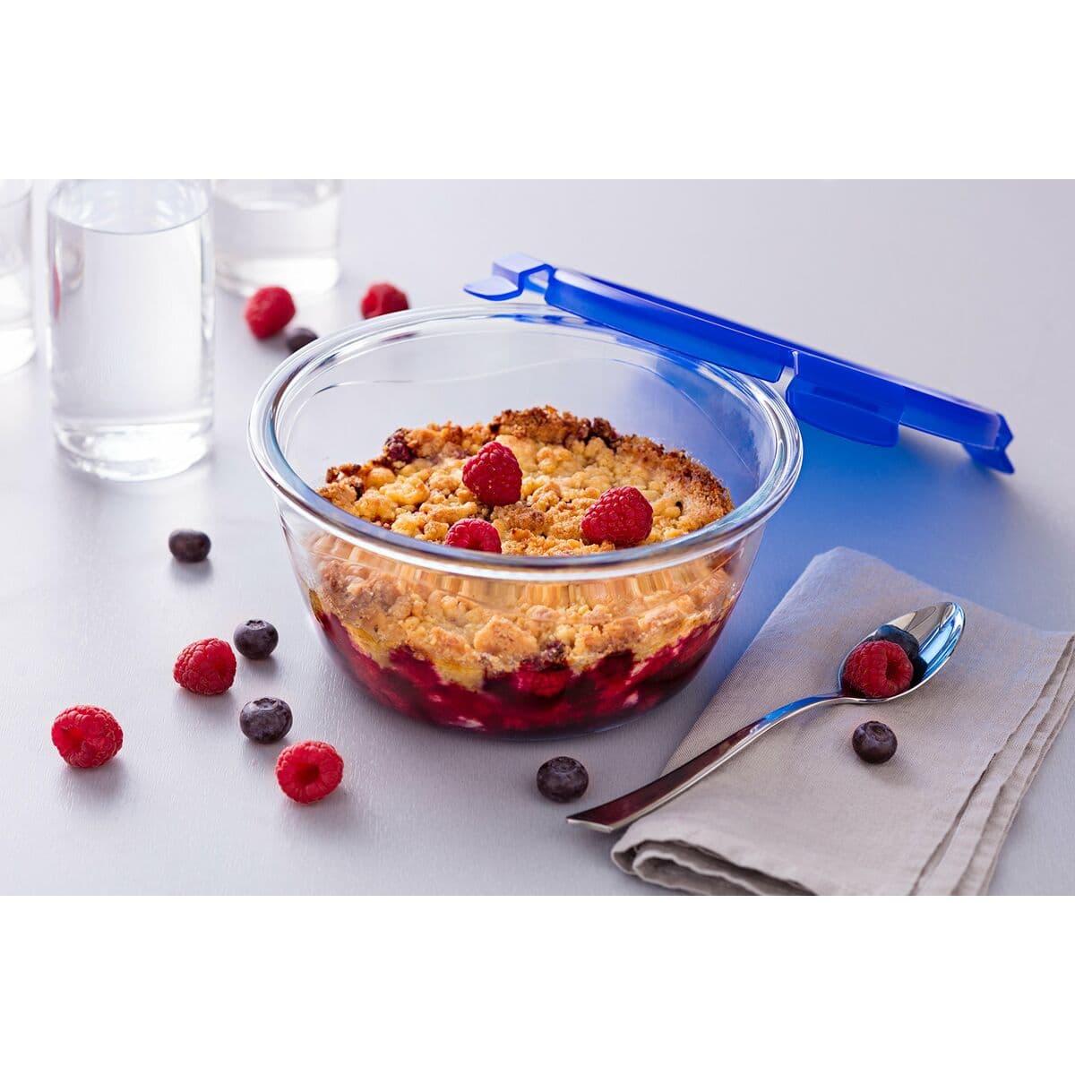 Lebensmittelbehälter Pyrex Blau Durchsichtig kreisförmig 1,6 L (6 Stücke) - Image 5