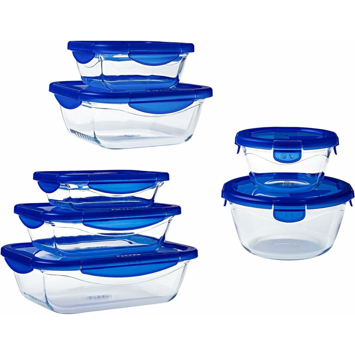Lunchlådor, set Pyrex Cook & Go Blå Transparent - Image 8