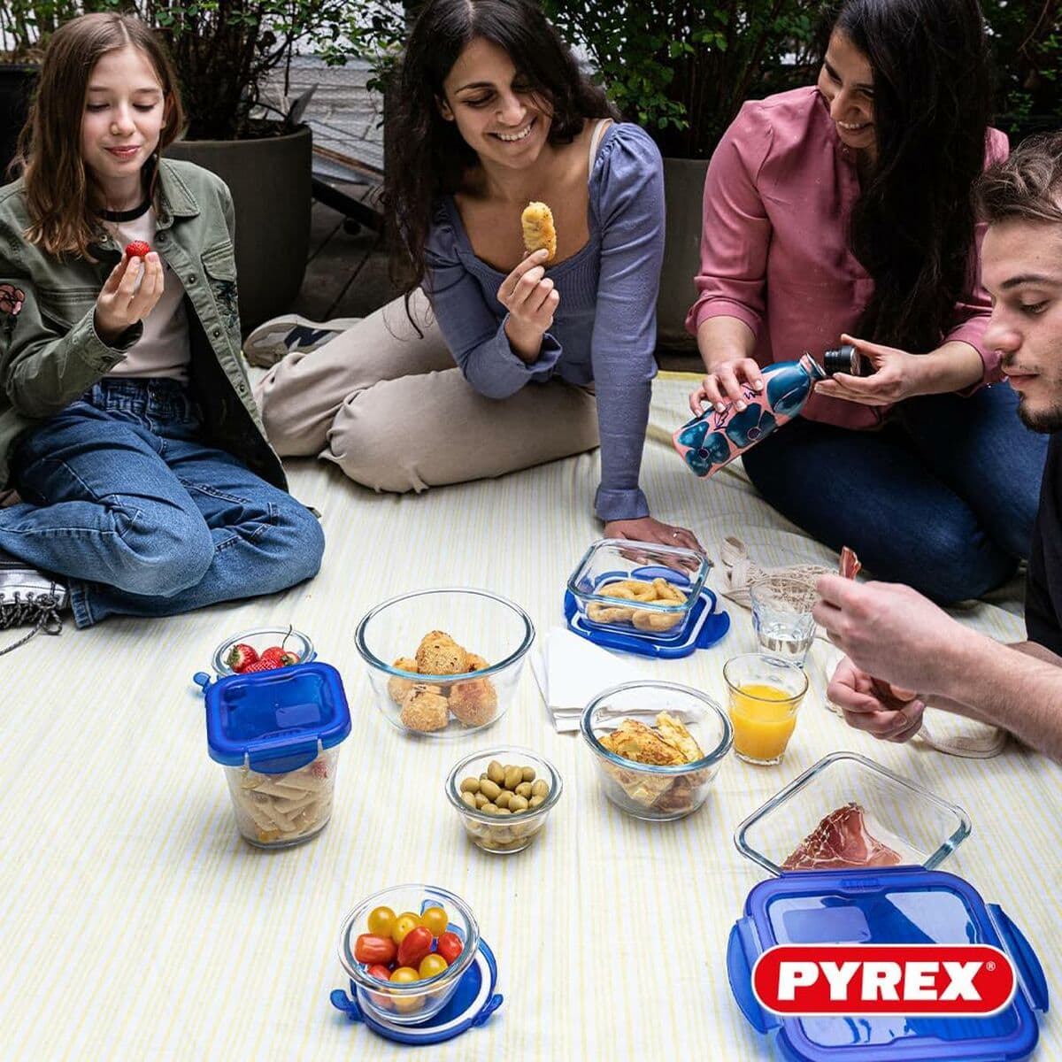 Lunchlådor, set Pyrex Cook & Go Blå Transparent - Image 9