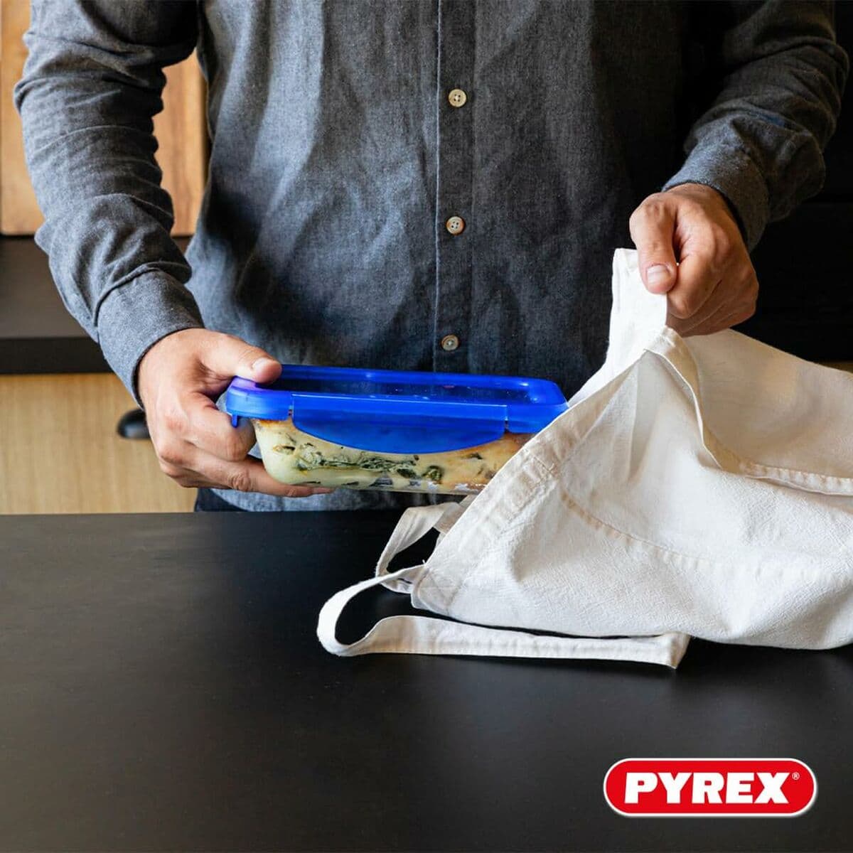 Lunchlådor, set Pyrex Cook & Go Blå Transparent - Image 16