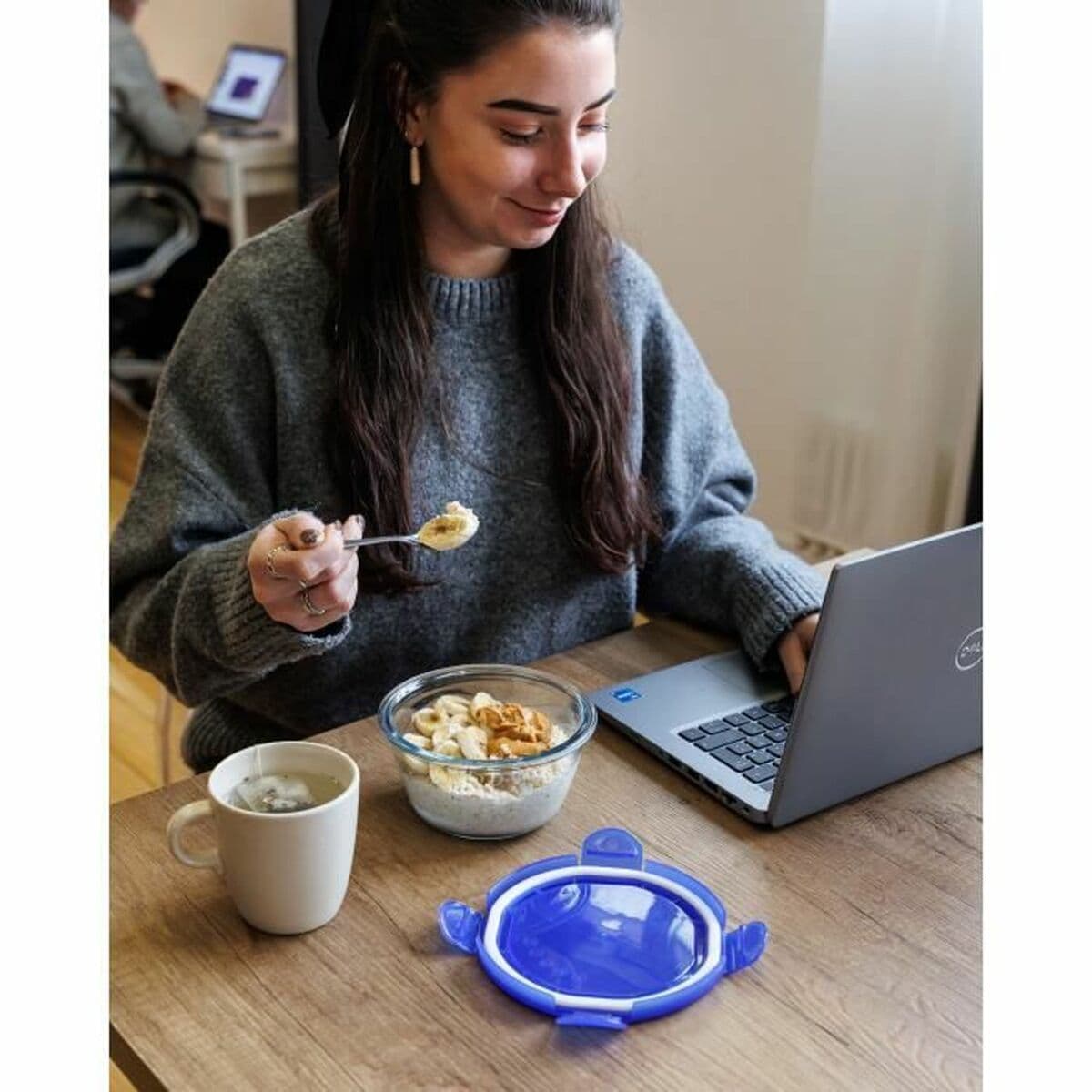 Set de Recipientes de Cocina Herméticos Apilables Pyrex Azul 0,7 L 3 Piezas - Image 2