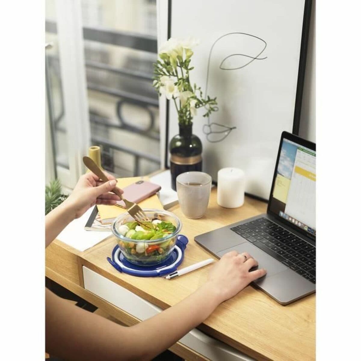 Set de Recipientes de Cocina Herméticos Apilables Pyrex Azul 0,7 L 3 Piezas - Image 4