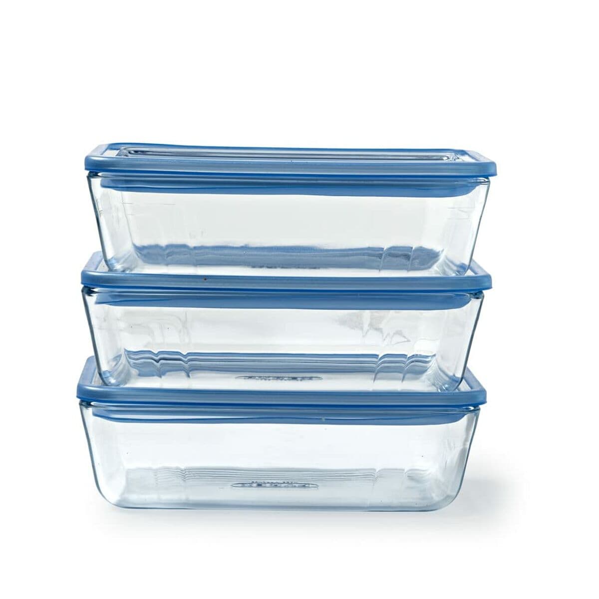 Lunchbox-Set Pyrex Blau Durchsichtig 2,6 L 3 Stücke - Image 7