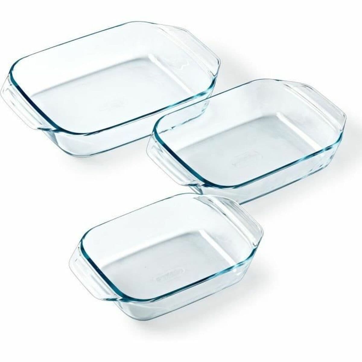 Set med Ugnsfasta Formar Pyrex Transparent 3 Delar